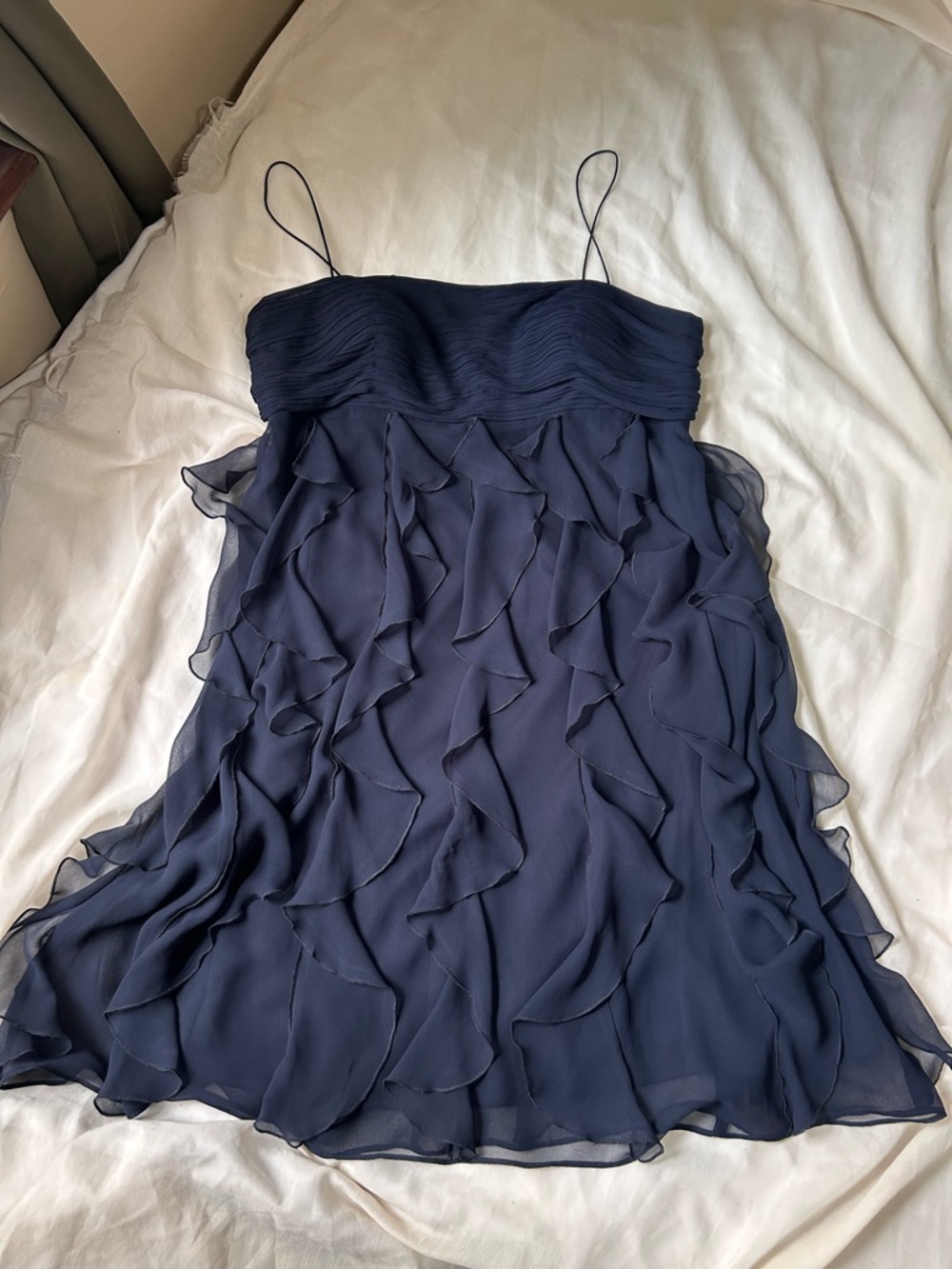 Eliza J Formal Y2K Vintage Dress Size 12 New York Designer Navy Blue 2000s Women